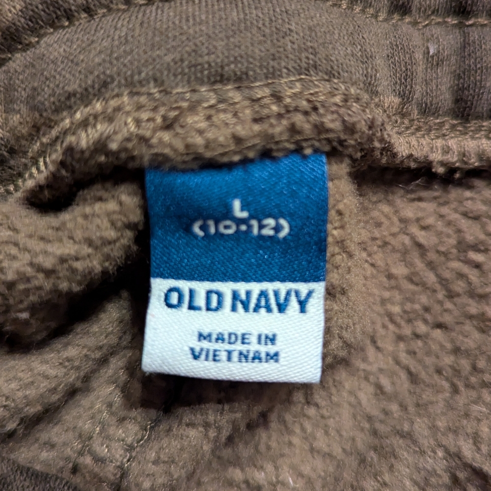 Boys Old Navy Camo Jogger Pants in Olive Green, Size L (10-12) - Picture 3 of 4